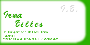 irma billes business card